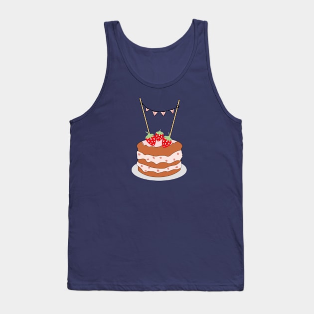 Strawberry Cake Tank Top by CTstudio